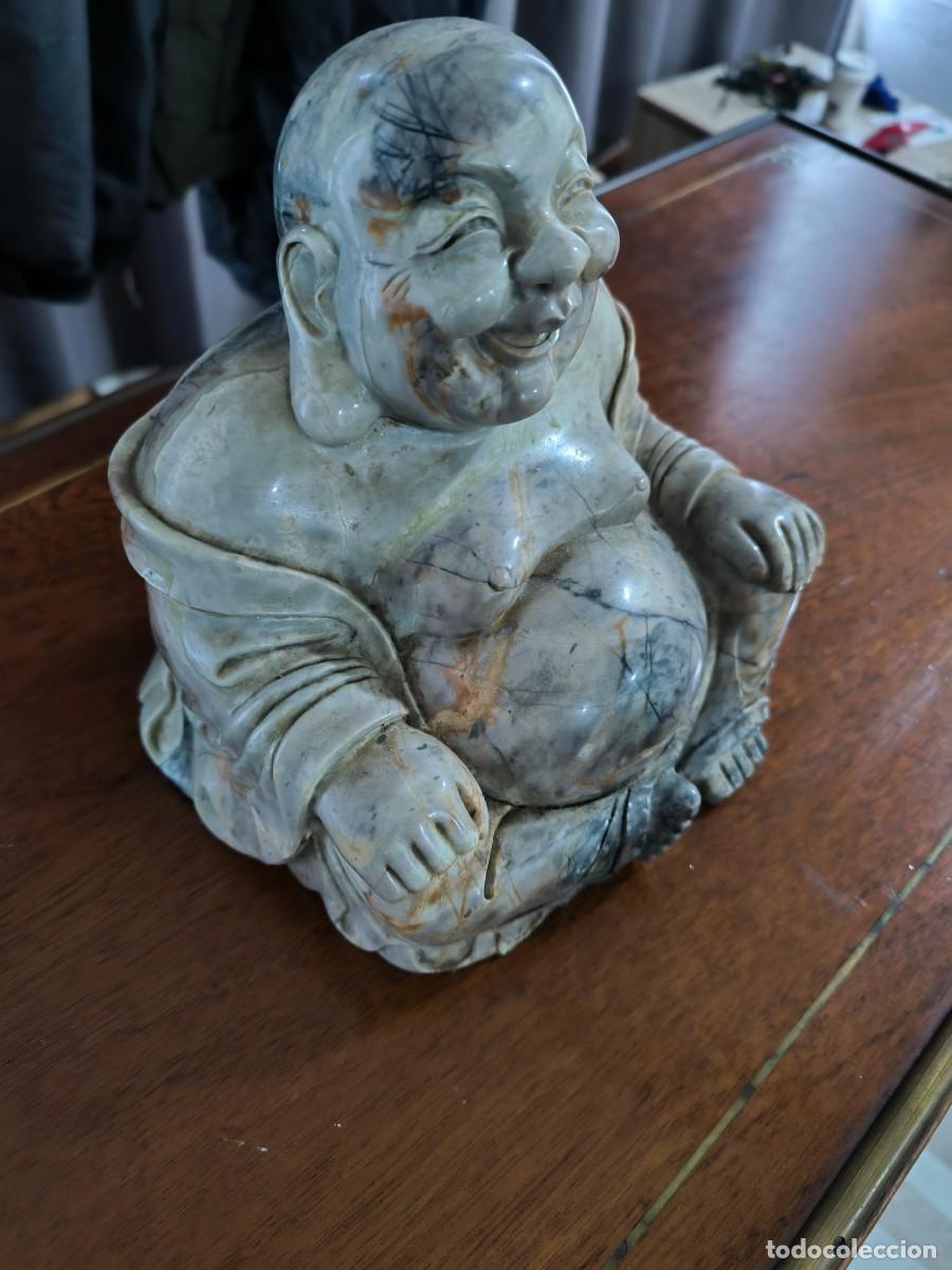 Arte: Buda oriental tallado en bloque de m&aacute;rmol veteado - Foto 5