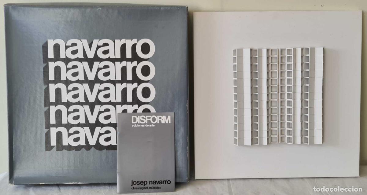 Arte: JOSEP NAVARRO. ESCULTURA MODULAR OSCILANTE. METAL ESMALTADO. DISFORM. 1974.