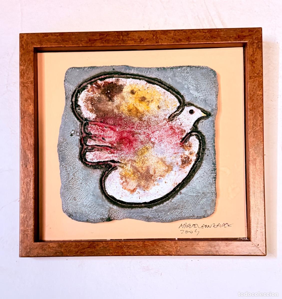 Arte: Miguel Gonz&aacute;lez &ndash; Paloma &ndash; T&eacute;cnica mixta en relieve &ndash; Firmada y fechada 2004