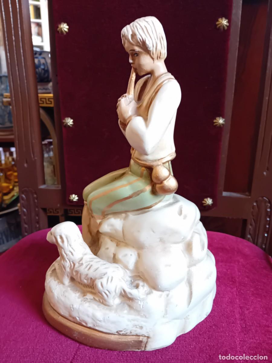 Arte: Pastor tocando la flauta con oveja d&eacute;cada de los 50 - Foto 5