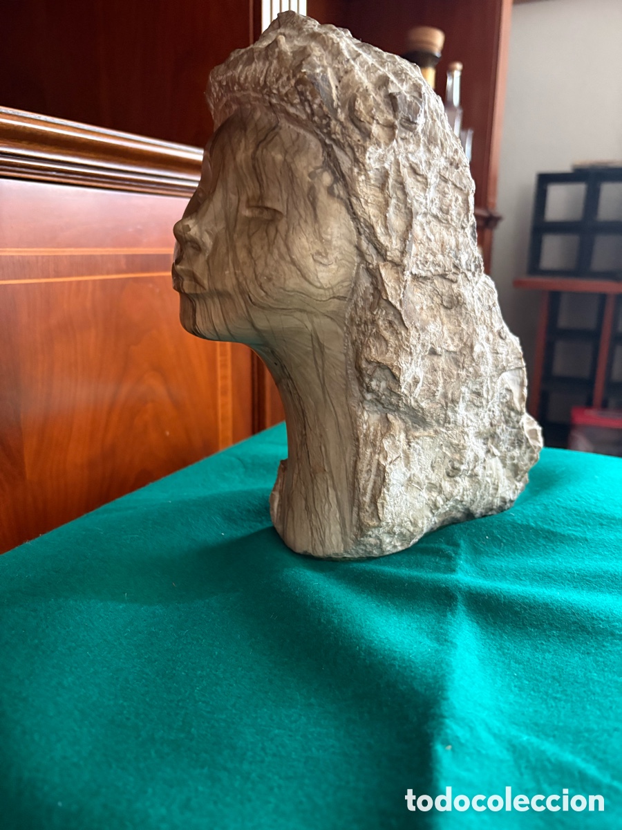 Arte: Busto de m&aacute;rmol Ib&aacute;&ntilde;ez-Alicante - Foto 2