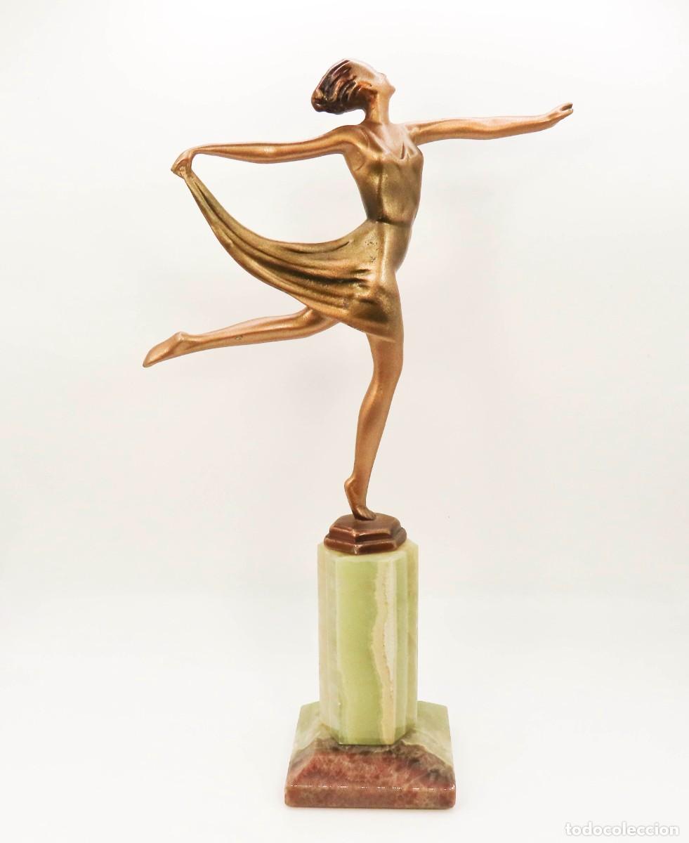 Arte: FIGURA ART DECO BAILARINA ATR JOSEF LORENZL
