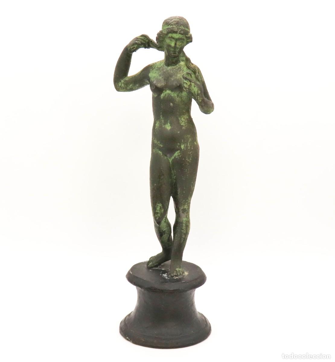Arte: FIGURA VENUS DEL ESPEJO METAL 17,5 cm