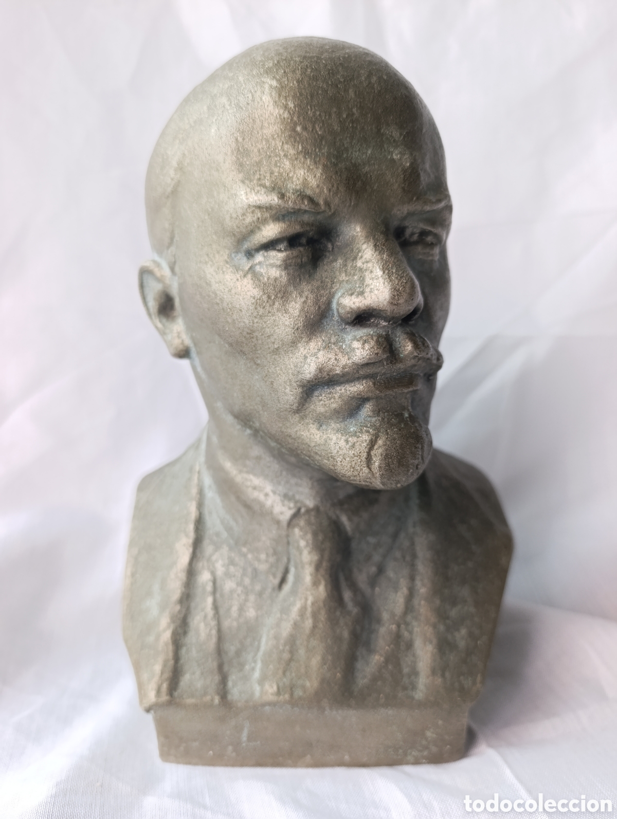 Arte: Busto de Lenin - Aleaci&oacute;n Met&aacute;lica URSS. Firmado Н. БАГАНОВ 1975 (N. Baganov, 1975) 23cm