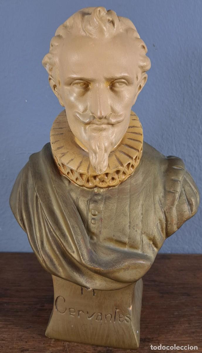 Arte: Busto de Miguel de Cervantes, 29 cm de altura