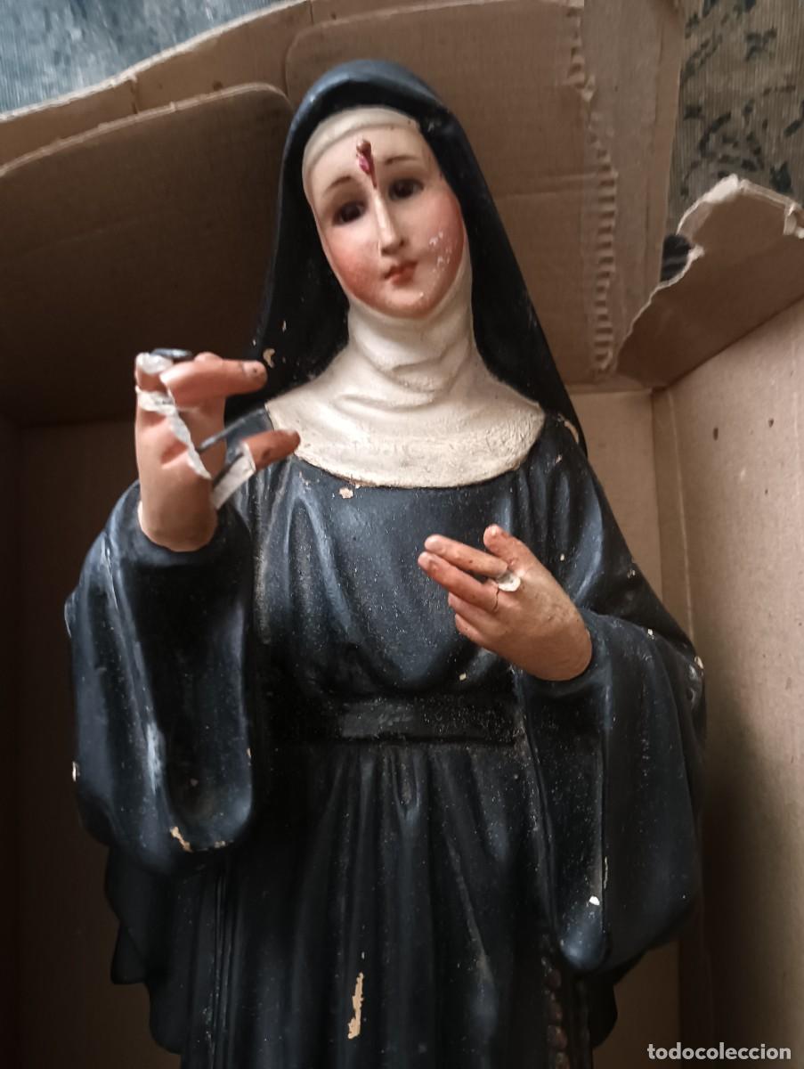 Arte: Escultura Santa Engracia de 31cms de alto. Regular estado por eso este precio. Envio certificado 6 e