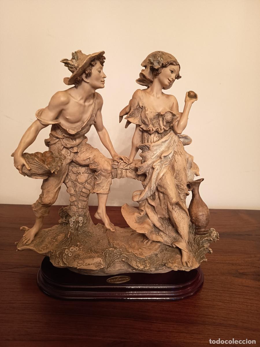 Arte: Escultura Giuseppe Armani &ldquo;Apple Harvest&rdquo; 0369-T &ndash; Figura original Made in Italy