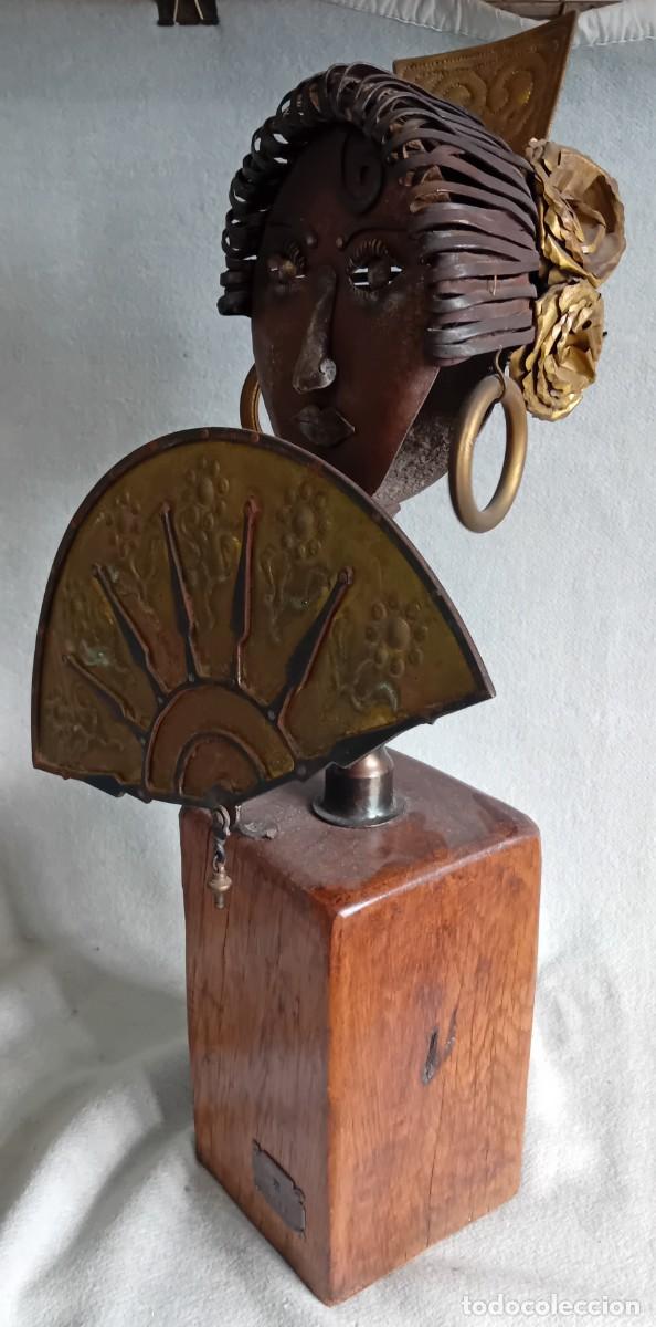 Arte: Escultura Gitana,en madera,hierro y laton - Foto 3