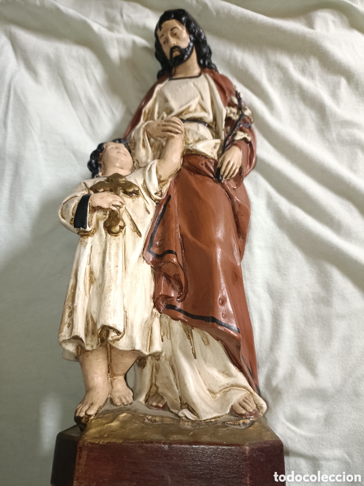 Art: San Jos&eacute; Olot, con ni&ntilde;o Jes&uacute;s con cruz de Santiago