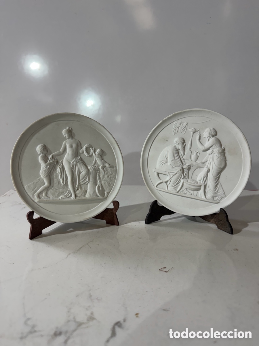 Arte: Pareja Placas Royal Copenhagen 14cm