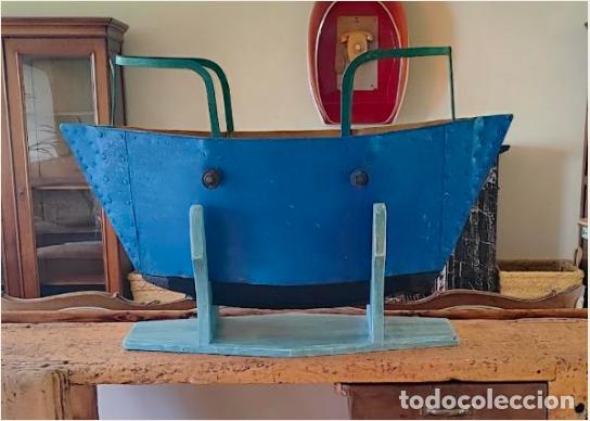 Arte: ESCULTURA BARCO AZUL