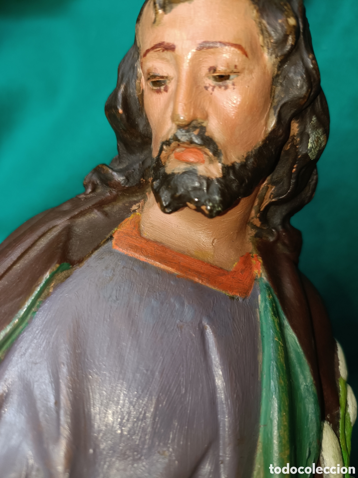 Arte: San Jos&eacute; Olot, ojos de cristal, 40 cm - Foto 4