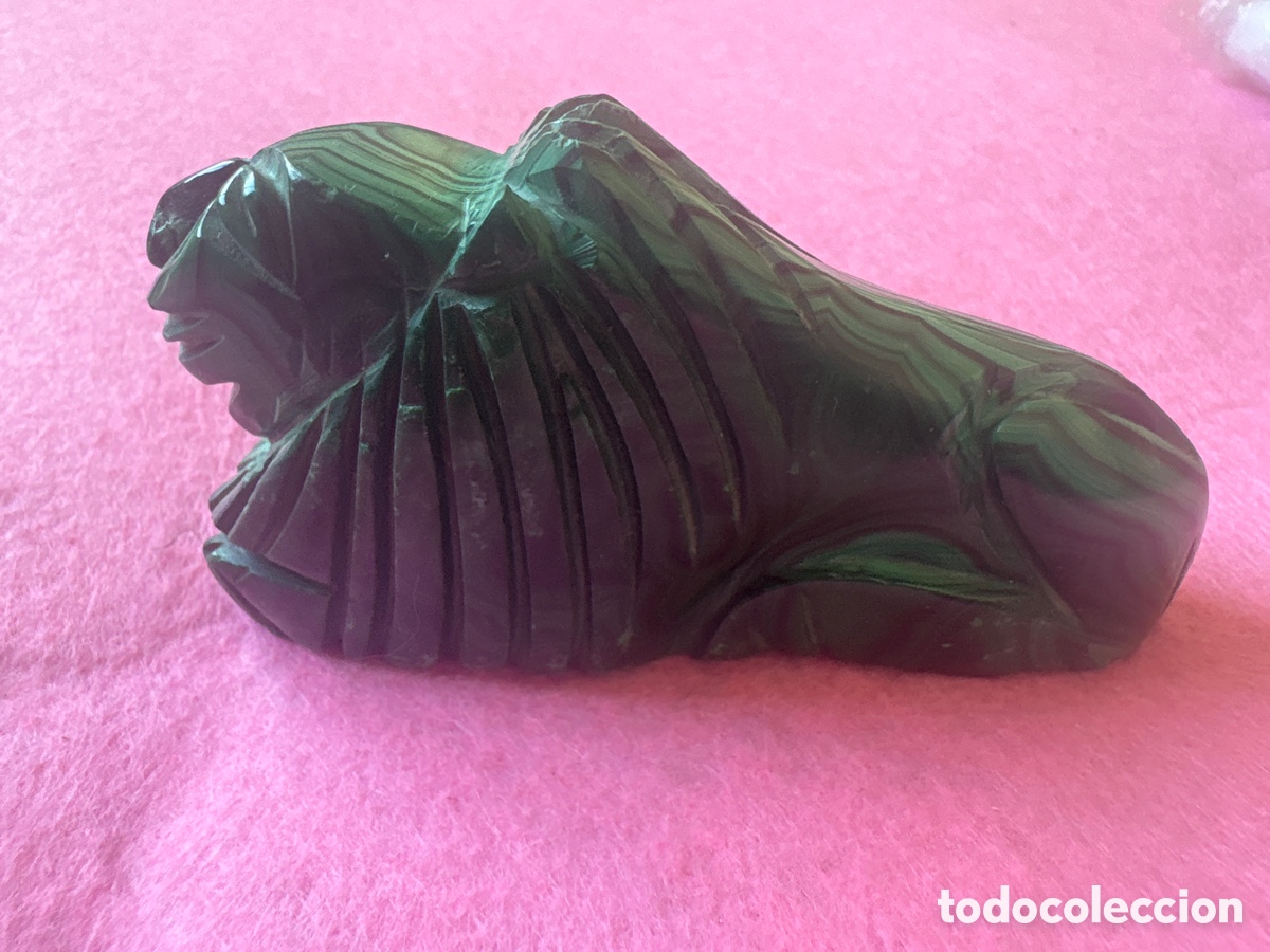 Art: Figura leon en malaquita (A15)