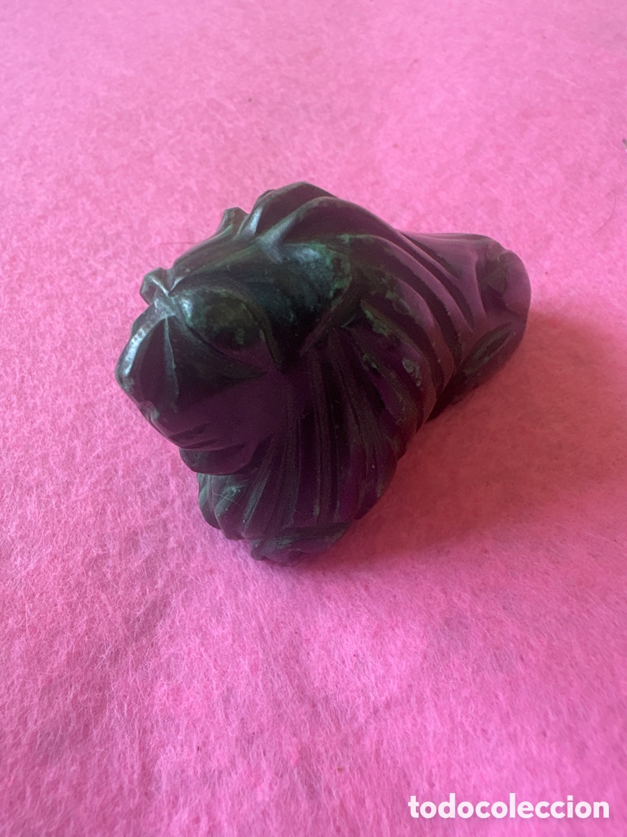 Arte: Figura leon en malaquita (A15) - Foto 1