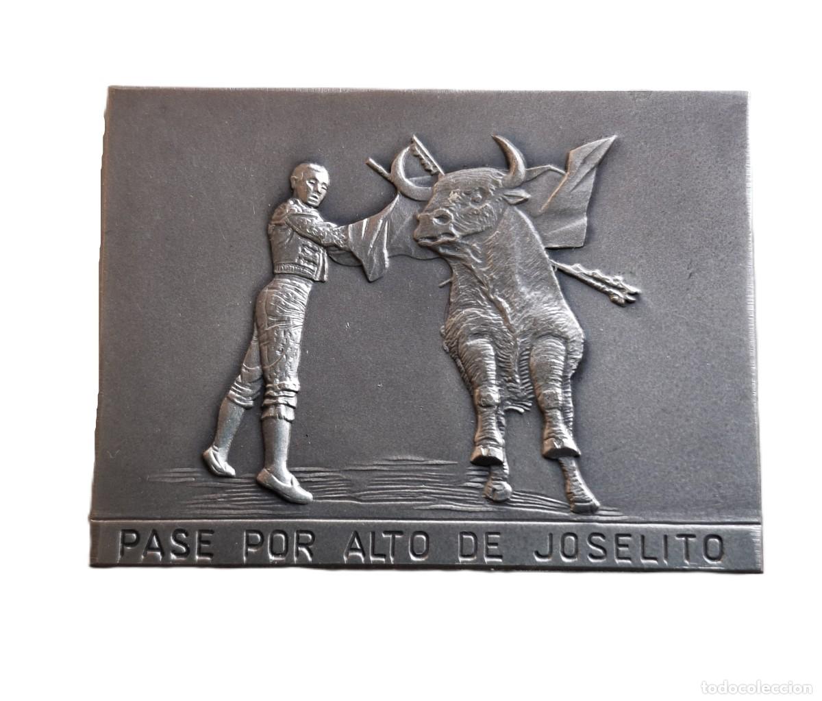 Arte: TAUROMAMAQUIA DE GOYA - PLACA 62.57.GRAMOS - 6X4.5.CM (ALEACION PLATA,ZINC Y OTROS METALES)