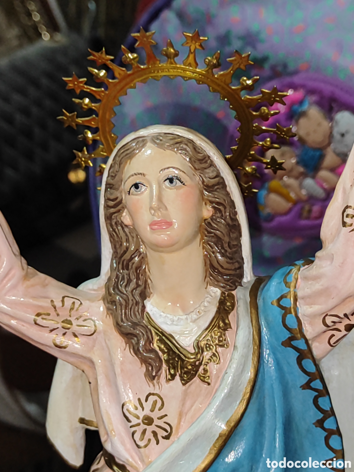 Arte: Virgen de la asuncion de yeso sin marca - Foto 2