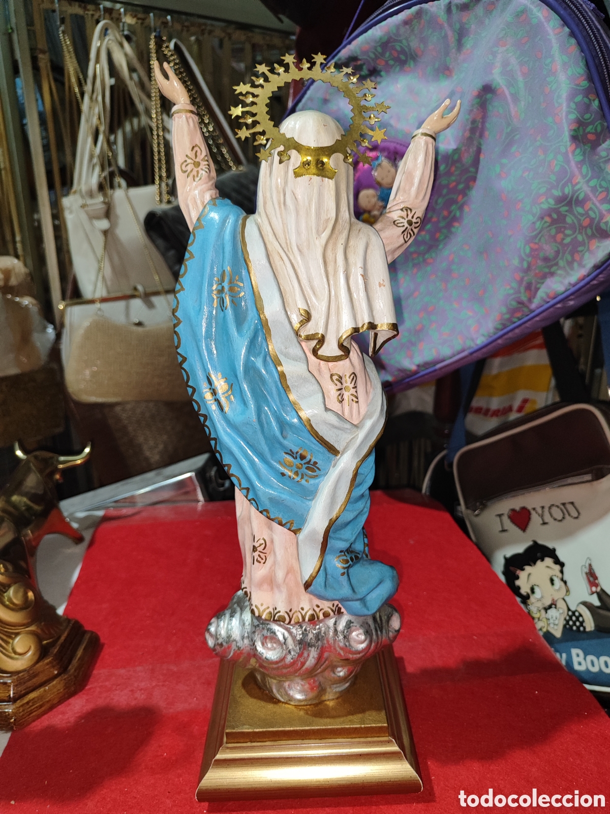 Arte: Virgen de la asuncion de yeso sin marca - Foto 5