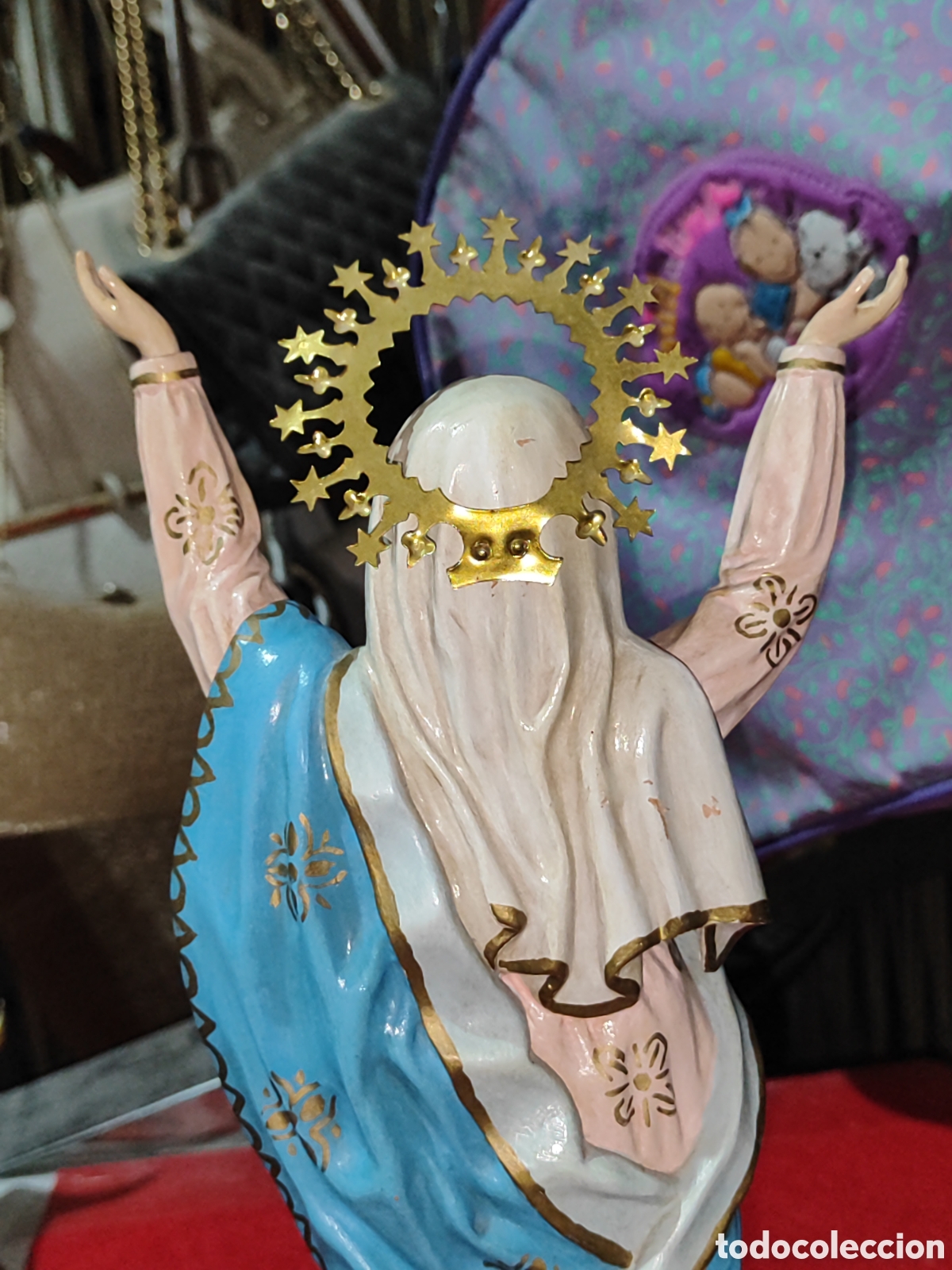 Arte: Virgen de la asuncion de yeso sin marca - Foto 6