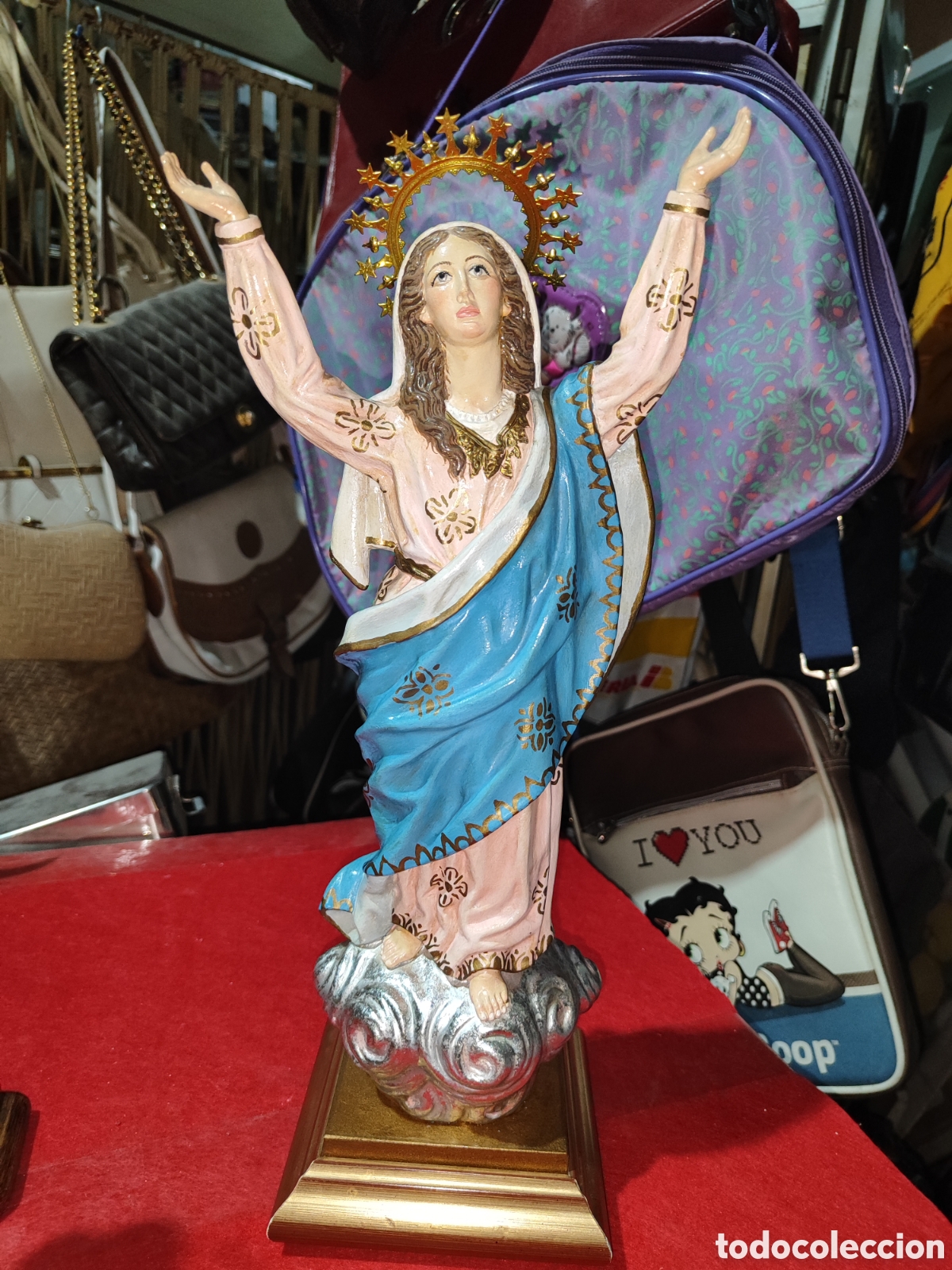 Arte: Virgen de la asuncion de yeso sin marca