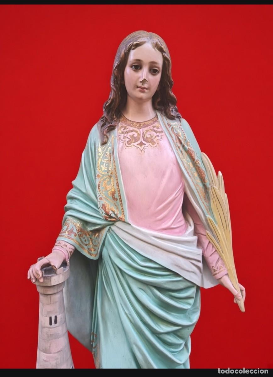 Arte: SANTA BARBARA DE ESTUCO POLICROMADO - Foto 2