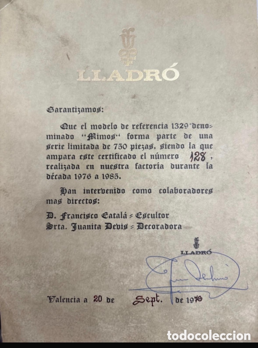 Arte: LLADR&Oacute; N&ordm; 1329 &ldquo;MIMOS&rdquo; &ndash; Edici&oacute;n Limitada 128/750 - Foto 8