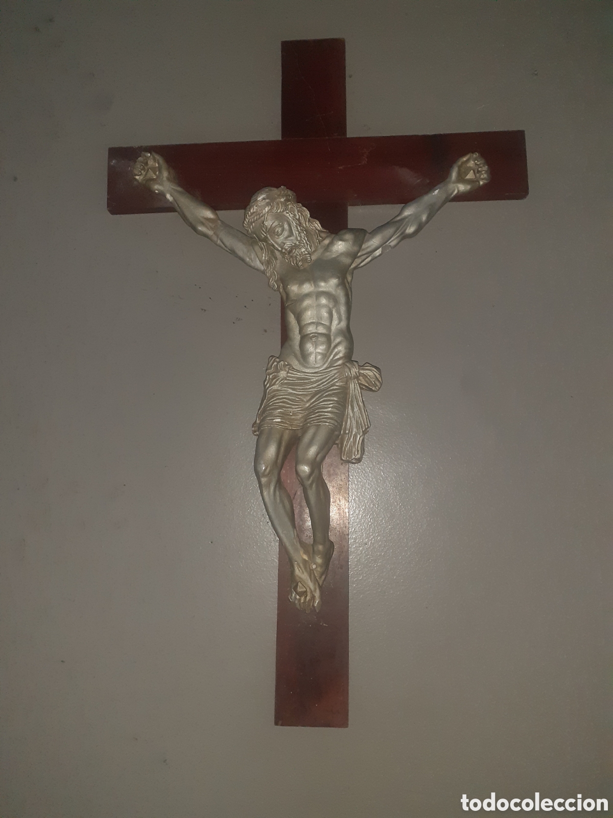 Arte: DESCOMUNAL REPLICA CRISTO DE LAS INJURIAS. SEMANA SANTA ZAMORA. PROCESION DEL SILENCIO. 90 X 60 CM