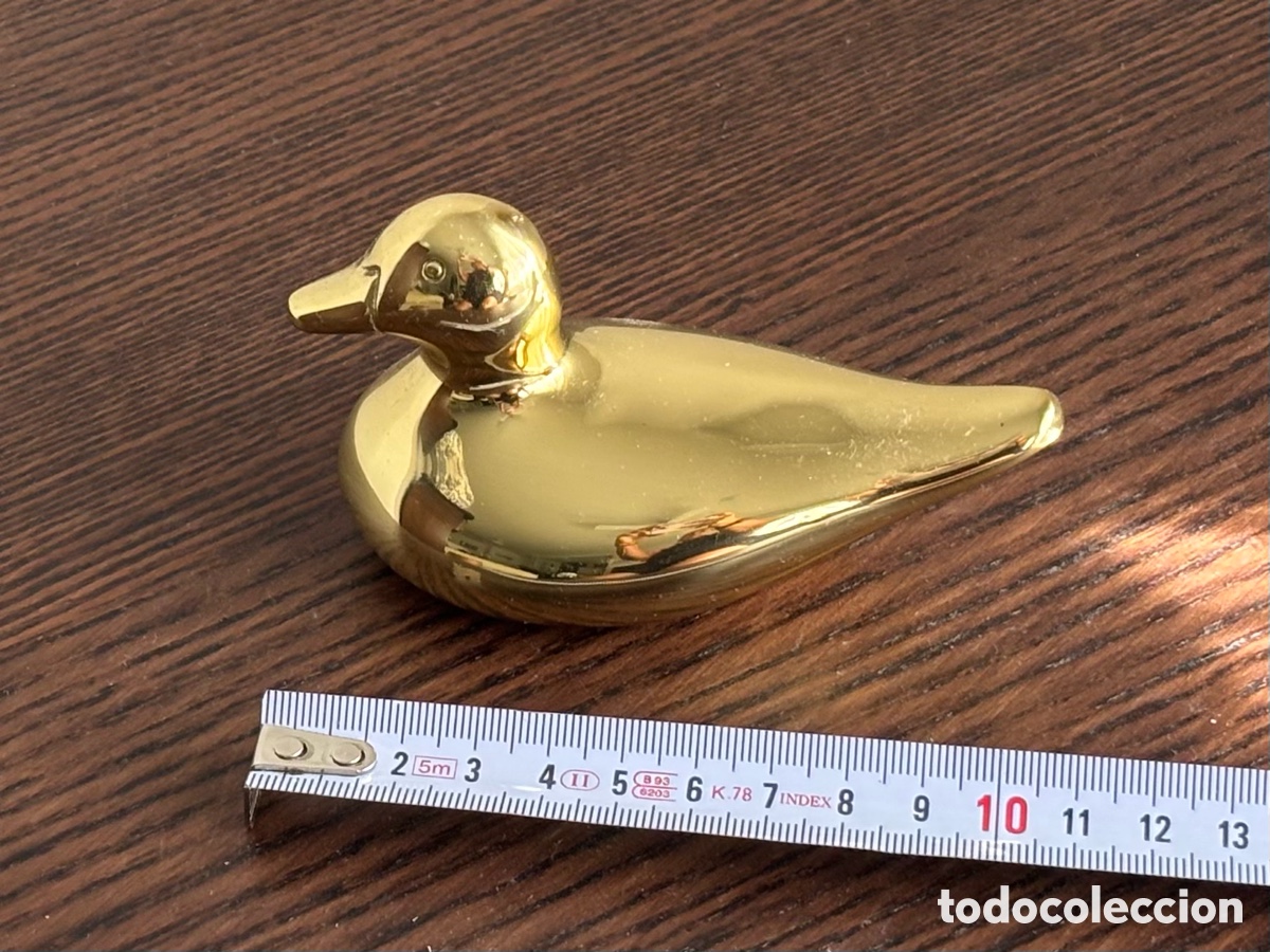 Arte: Peque&ntilde;a Figura pato dorado - Foto 4