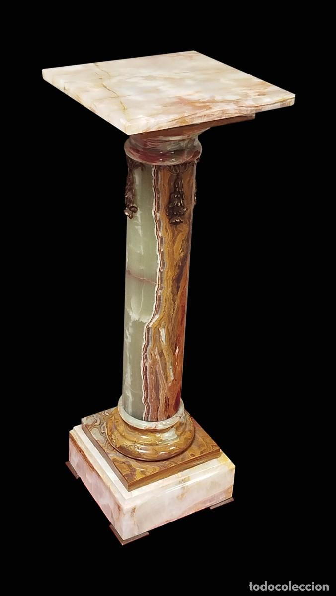 Arte: COLUMNA DE ONIX Y BRONCE - Foto 1