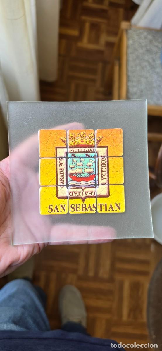 Arte: Precioso plato crustal San Sebastian esmalte