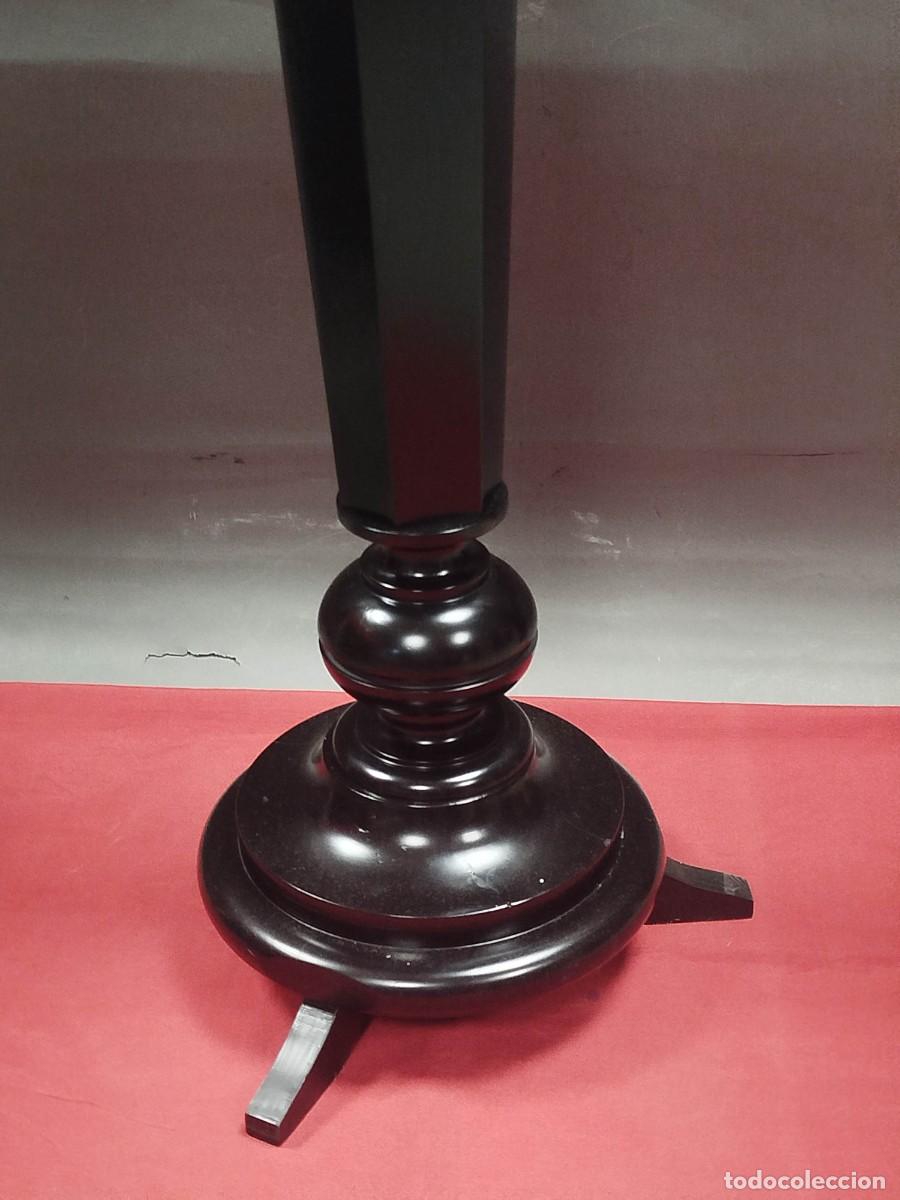 Arte: COLUMNA DE MADERA LACADA NEGRA - Foto 3