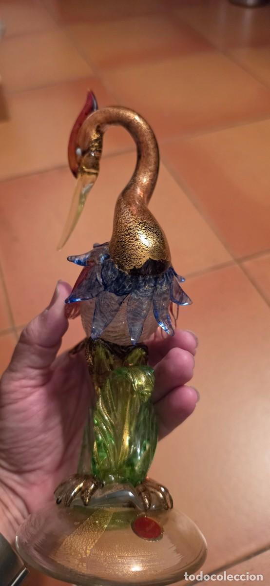Arte: Preciosa garza cristal murano oro - Foto 3