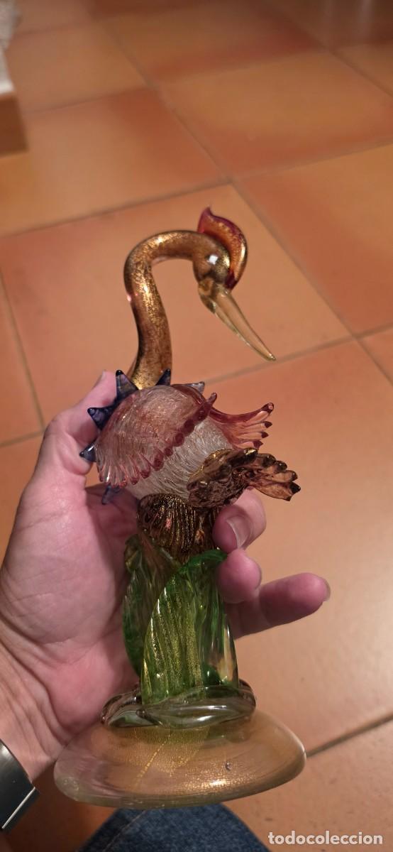 Arte: Preciosa garza cristal murano oro - Foto 5