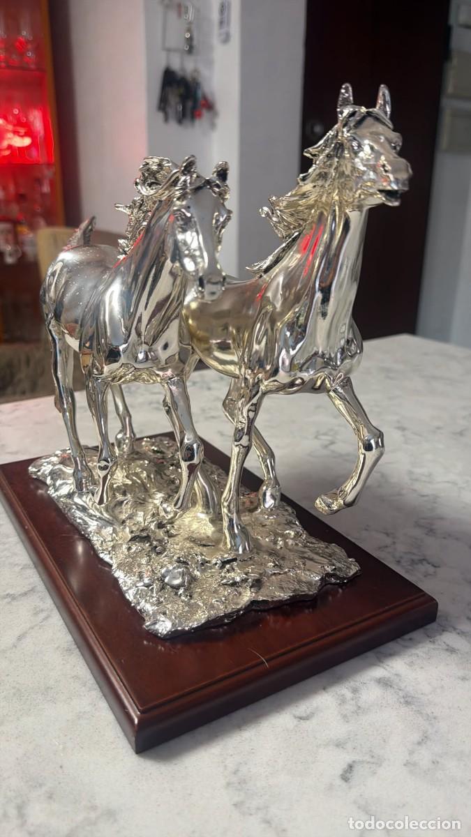 Arte: Figura de Caballos de Plata Laminada 925 - Foto 6