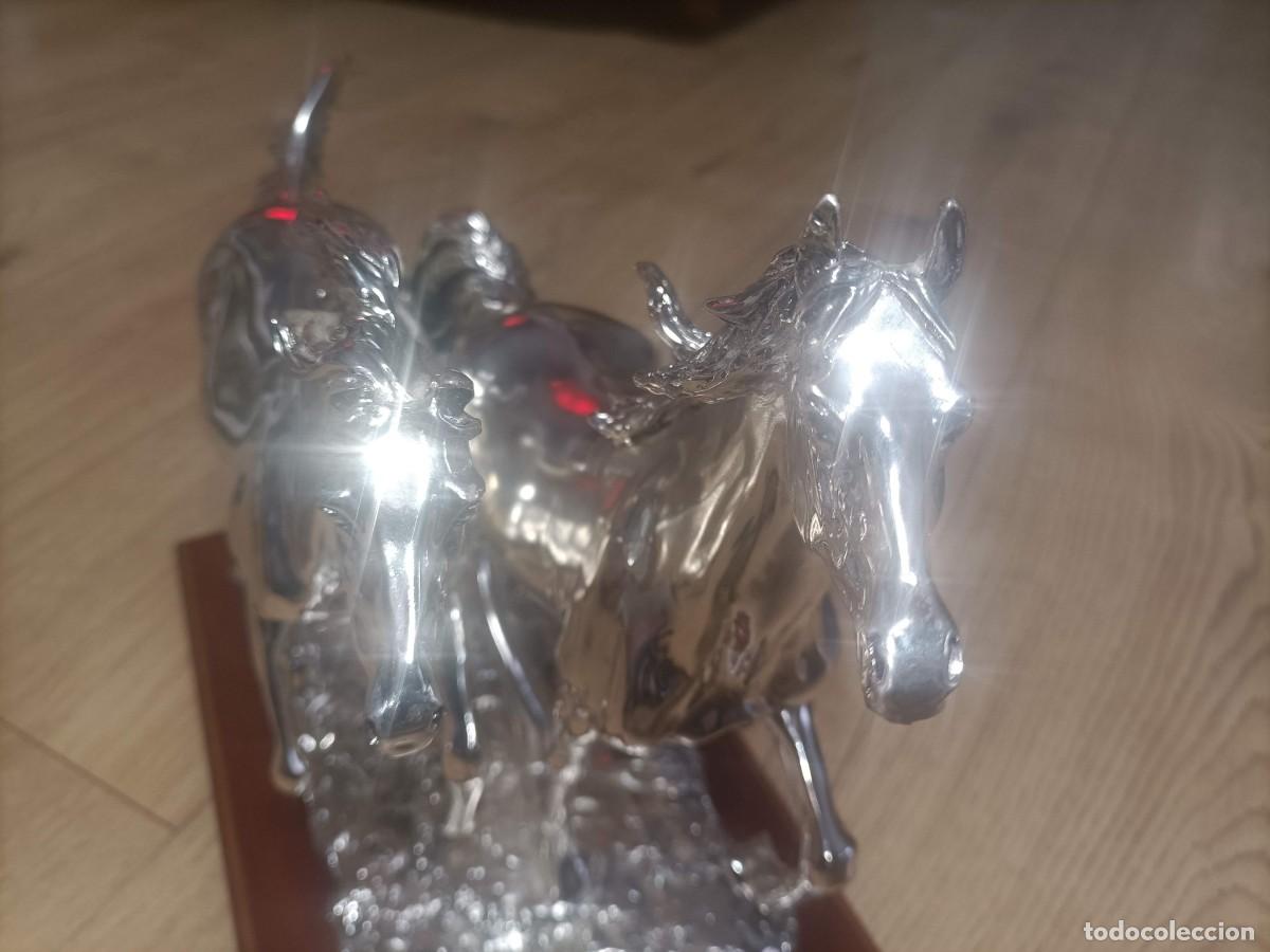Arte: Figura de Caballos de Plata Laminada 925 - Foto 8