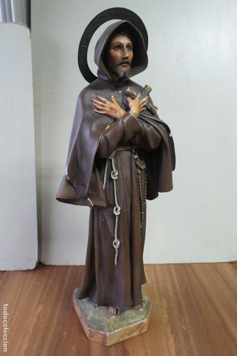 Arte: Imagen religiosa. San Francisco de As&iacute;s. En estuco Olot