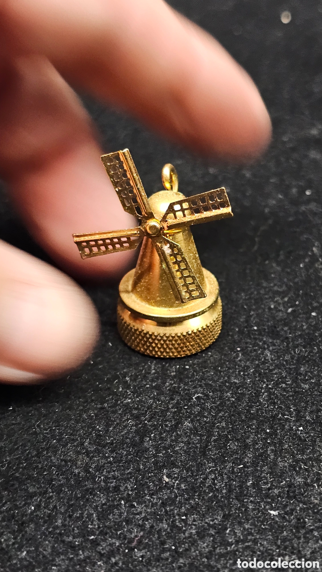 Arte: Molino miniatura de lat&oacute;n - Foto 2