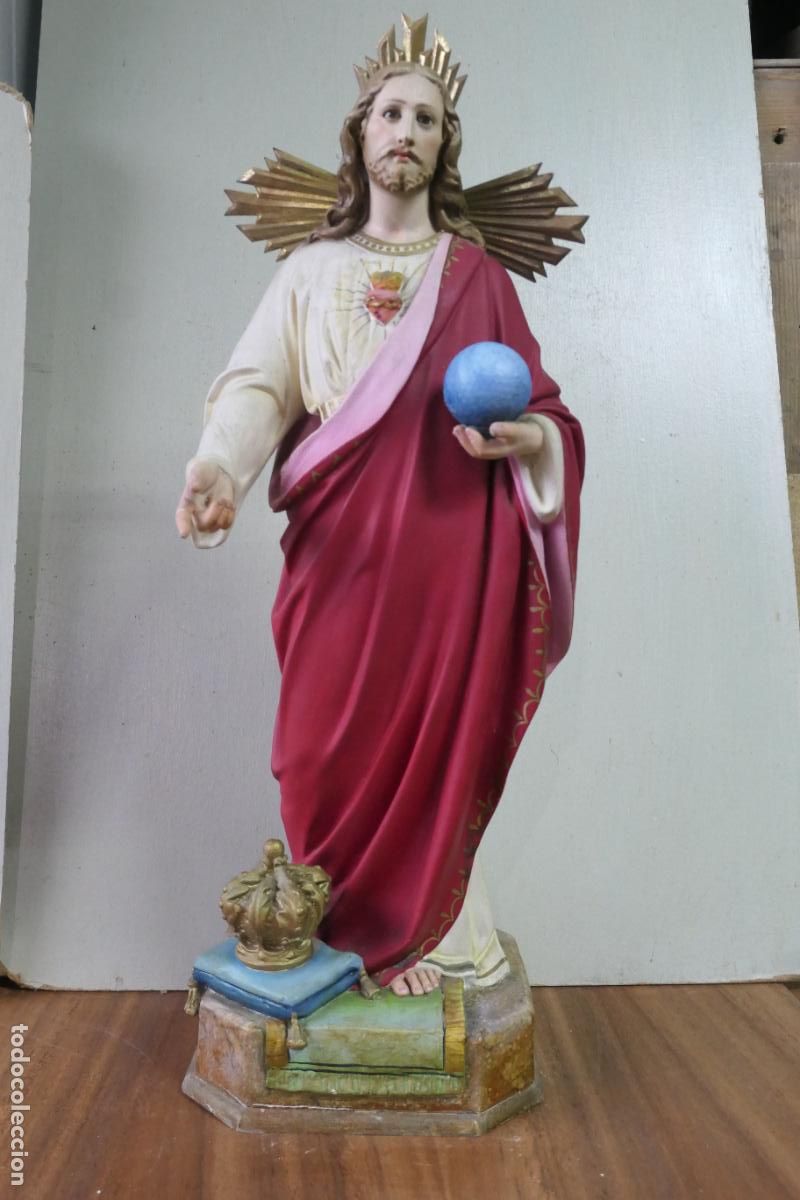 Kunst: Imagen religiosa, Sagrado Coraz&oacute;n de Jes&uacute;s. Estuco de Olot