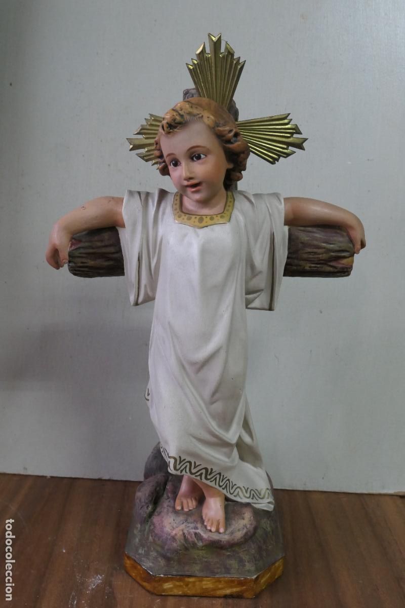 Art: Imagen religiosa, Ni&ntilde;o Jes&uacute;s de la Cruz. Estuco de Olot
