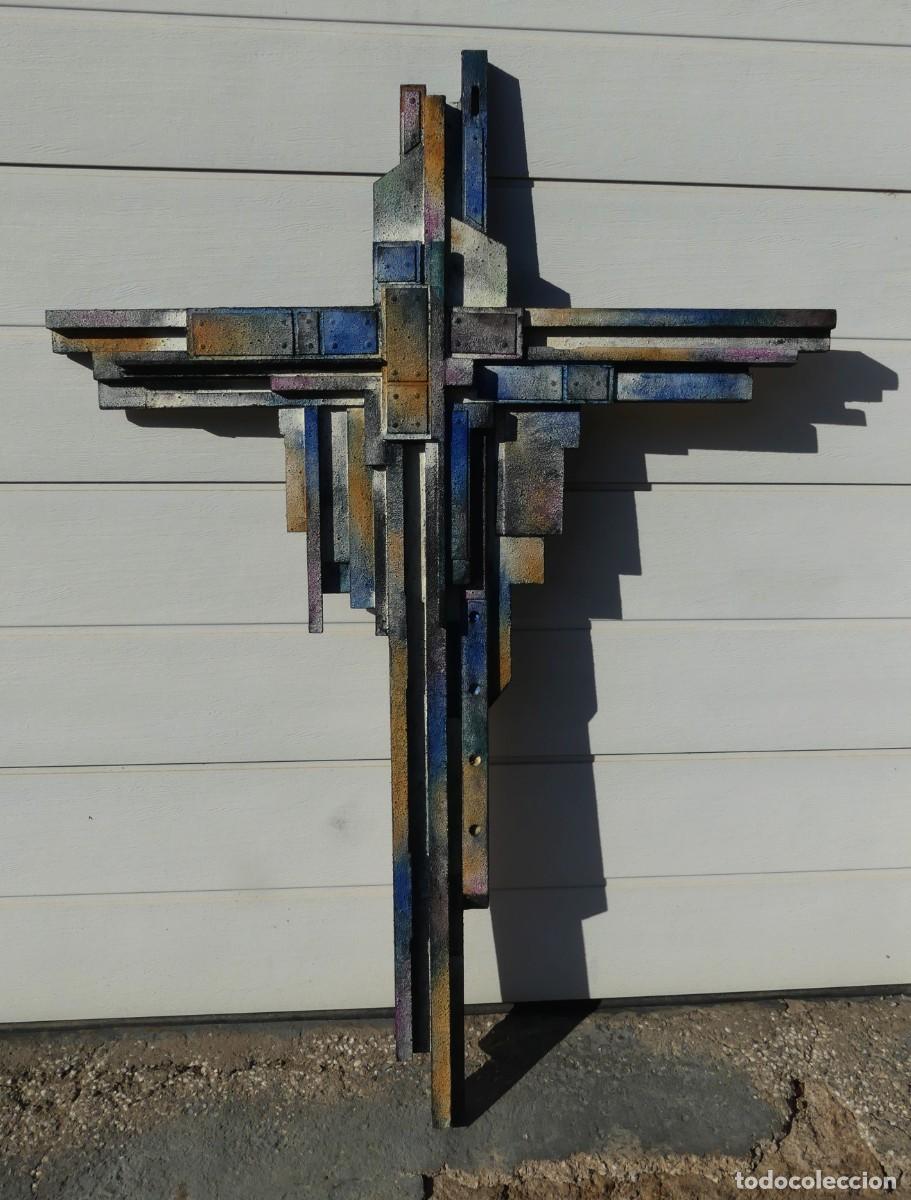 Kunst: GRAN CRUCIFIJO ABSTRACTO DE JOSE SANZ SALA ( SOLO RECOGIDA )