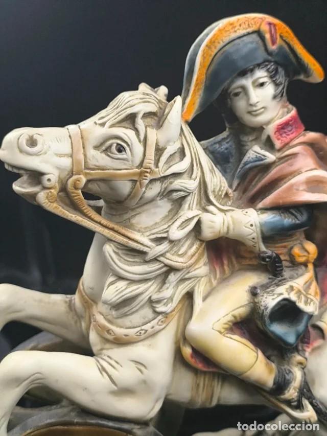 Art: Vicente Navarro Romero (1888-1979) &ndash; Napole&oacute;n Bonaparte a caballo &ndash;Escultura en cer&aacute;mica policromada