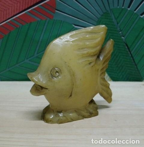 Arte: Figura Pez Tallada Piedra Natural