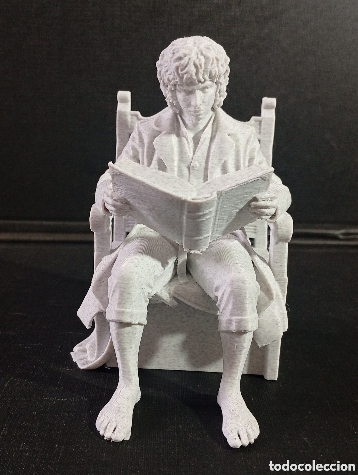 Arte: Figura Frodo Bols&oacute;n (Hobbit) 11cm - El Se&ntilde;or de los Anillos (Impresi&oacute;n 3D Premium Efecto M&aacute;rmol - Id