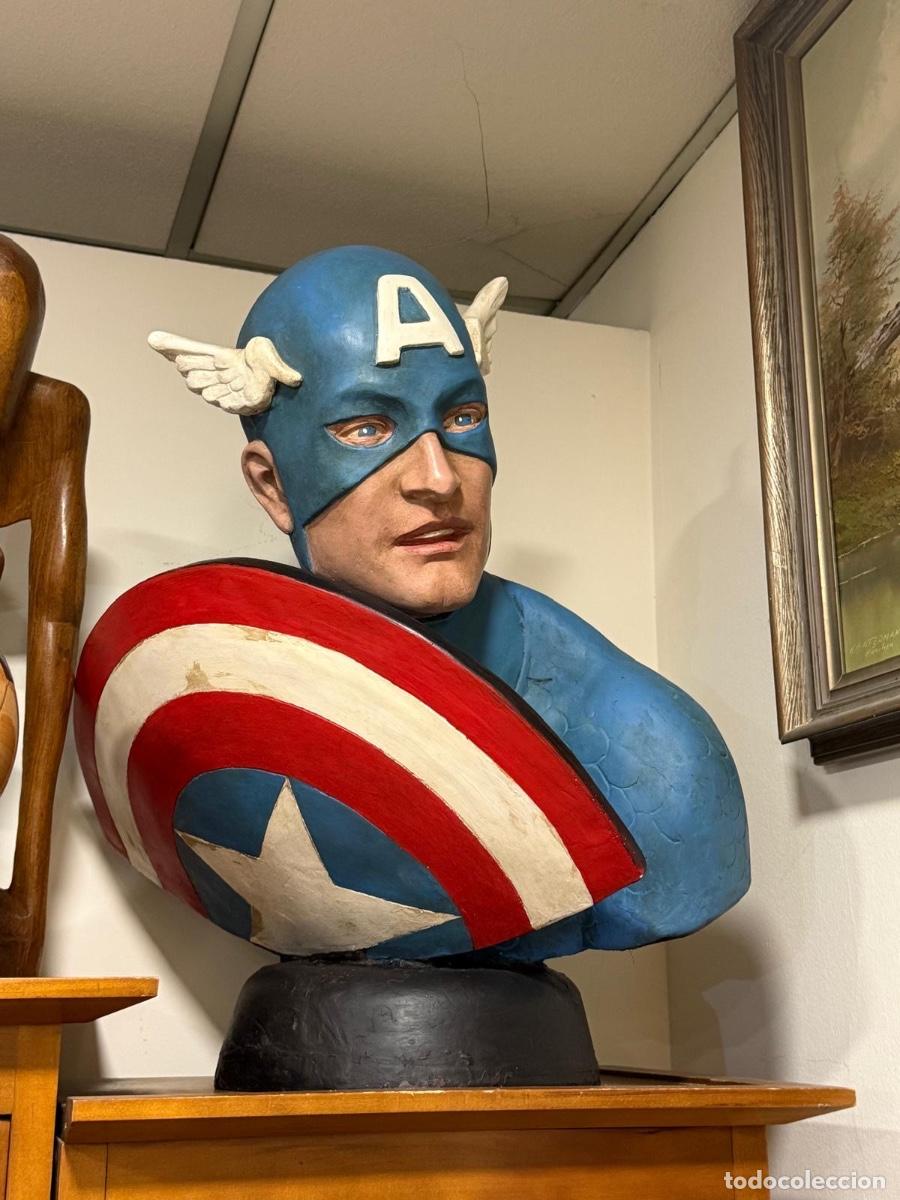 Arte: Preciosa escultura del capit&aacute;n america echa a mano, SOLO RECOGIDA