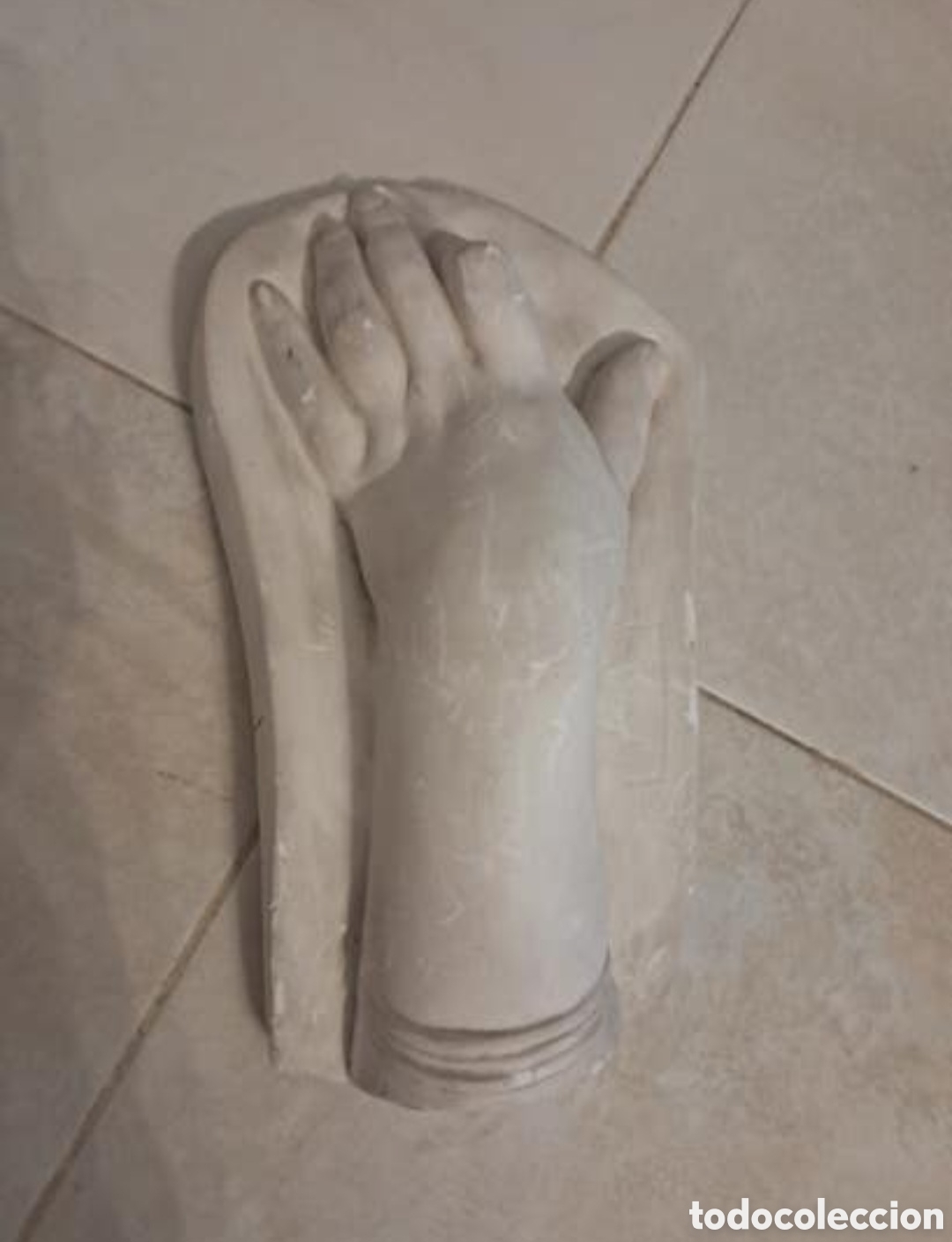 Arte: Escultura mano yeso blanco - Foto 1