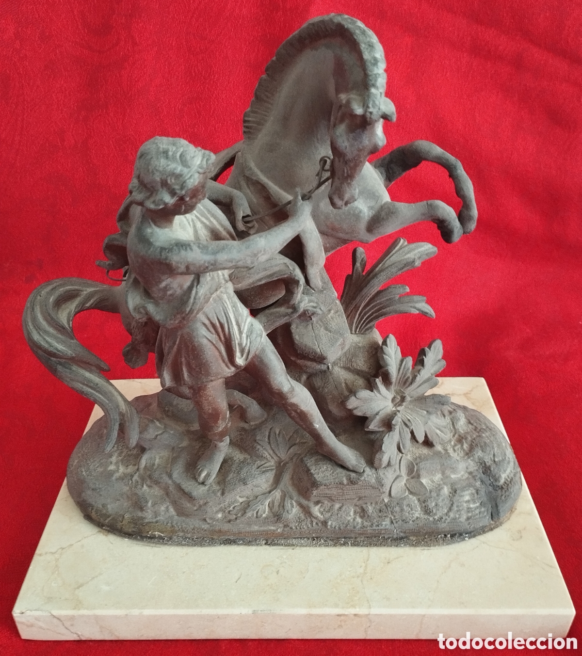 Arte: Caballo de Marly antigua figura de Calamina. - Foto 2