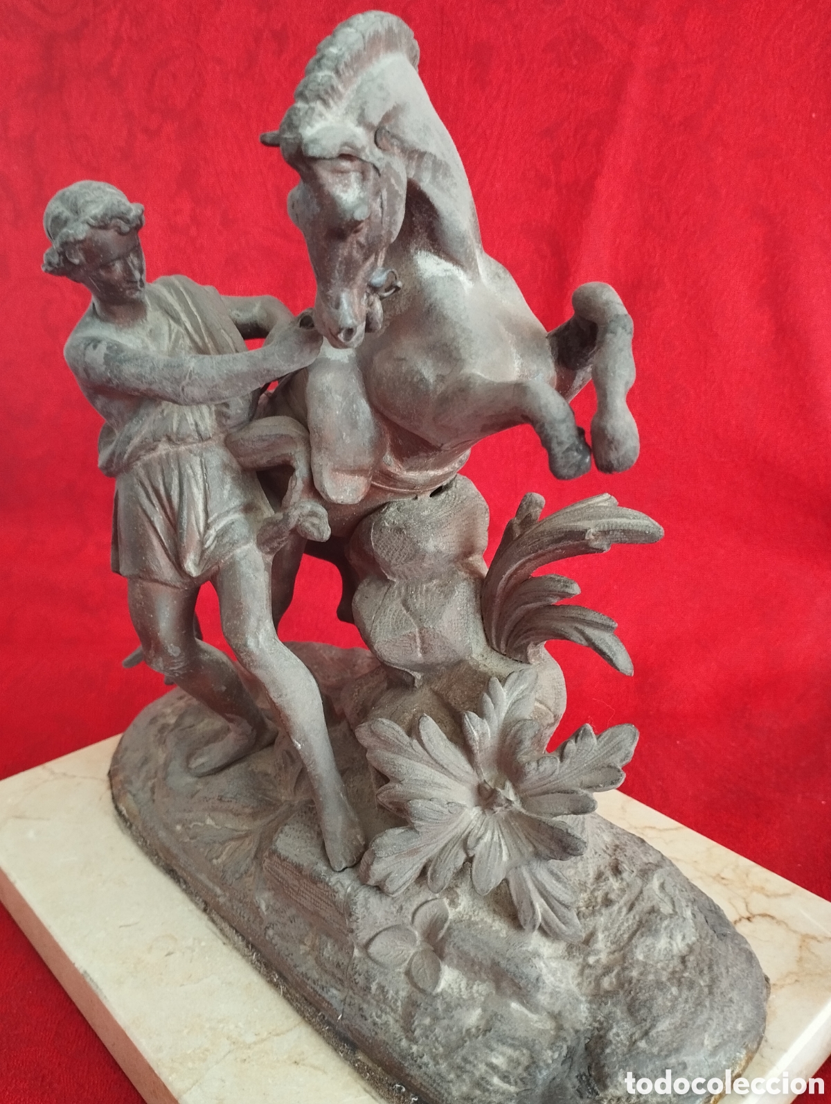 Arte: Caballo de Marly antigua figura de Calamina. - Foto 3