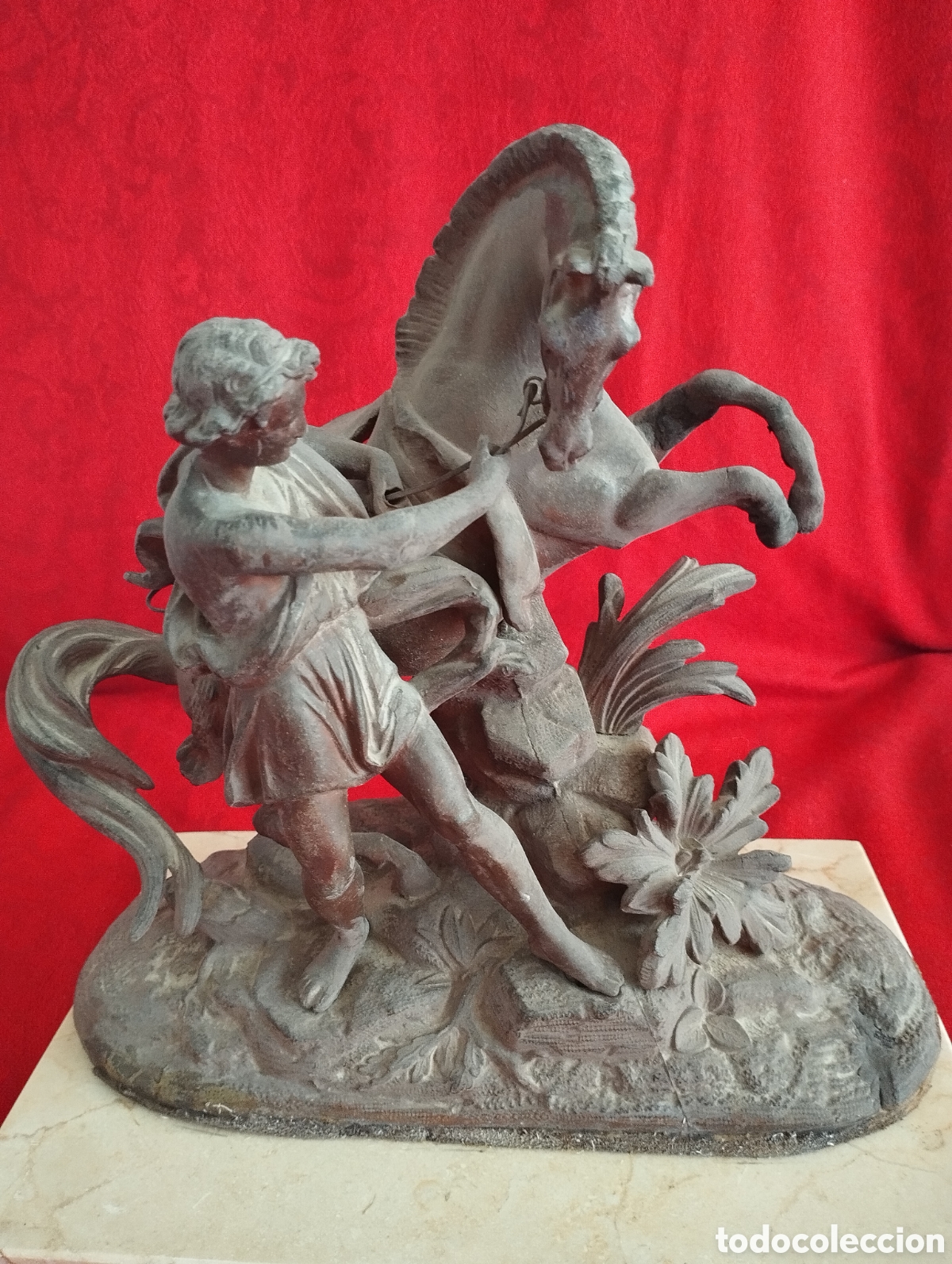 Arte: Caballo de Marly antigua figura de Calamina. - Foto 5