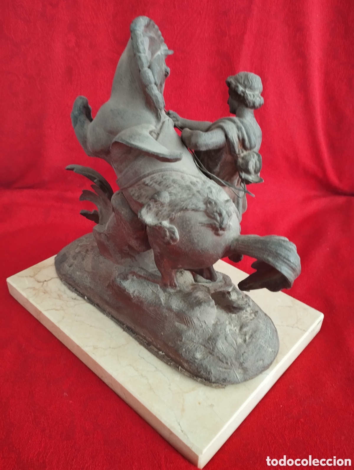 Arte: Caballo de Marly antigua figura de Calamina. - Foto 8