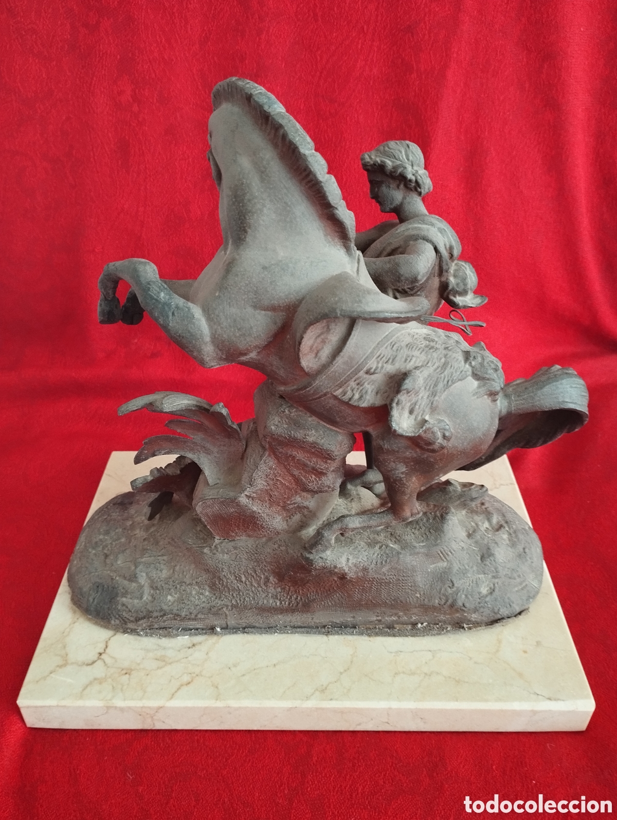 Arte: Caballo de Marly antigua figura de Calamina. - Foto 9