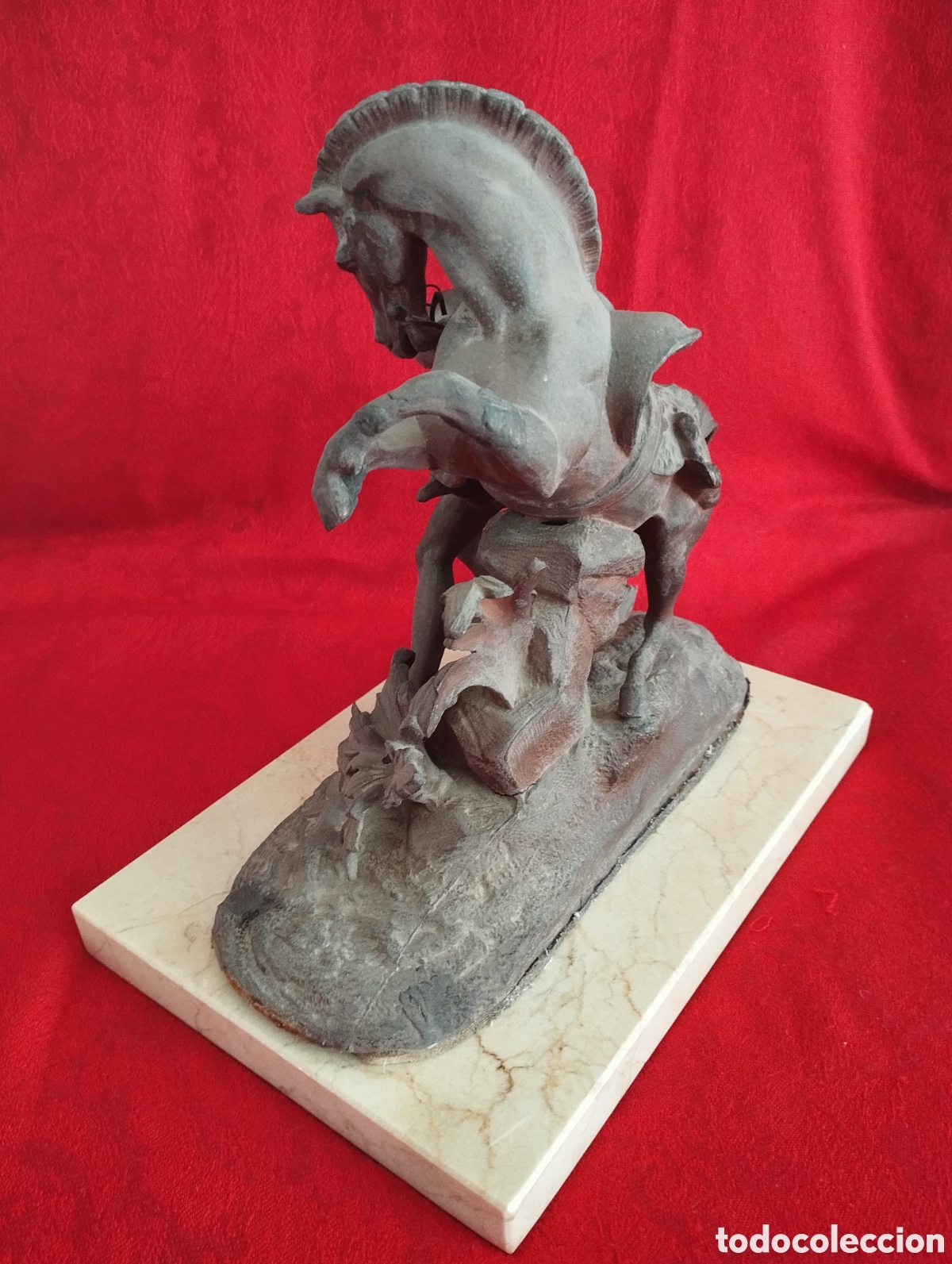 Arte: Caballo de Marly antigua figura de Calamina. - Foto 10